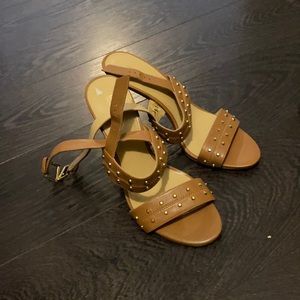 Michael Kors Cognac Studded Sandals!!